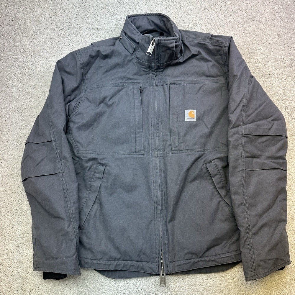 Carhartt Jacket Mens Large Gray Full Swing 102207 029 Size Small EUC